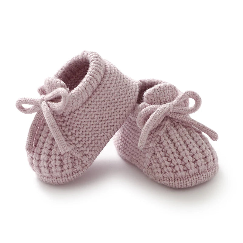 Baby Shoes Knitted Newborn Bed Footwear 0-18M Warm Clothing Accessories Infant Boys Girls First Boots Fashion Solid Toddler Kid