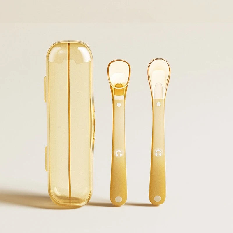Boxed Silicone Spoon Newborn Baby Food Supplement Spoon Feeding Water Silicone Soft Spoon Tableware Feeding Rice Paste Spoon
