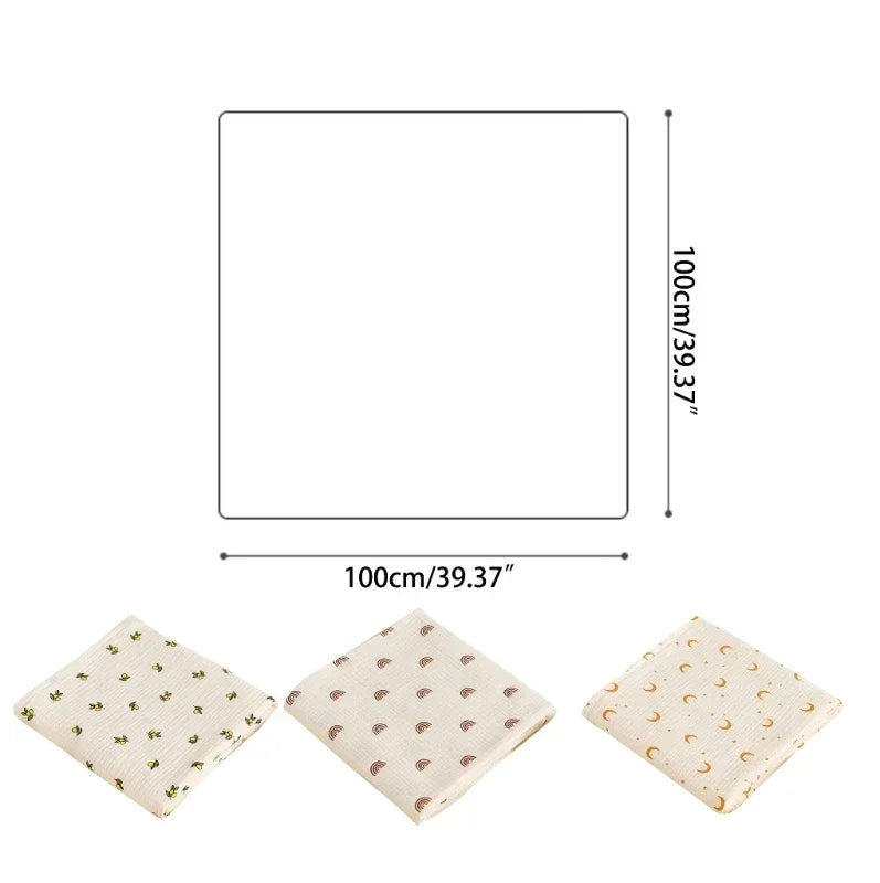 Baby Blanket Newborn Muslin Swaddle 2 Layer Cotton Bath Towel Summer Stroller Cover Wrap Gauze Toddler Sleep Blanket