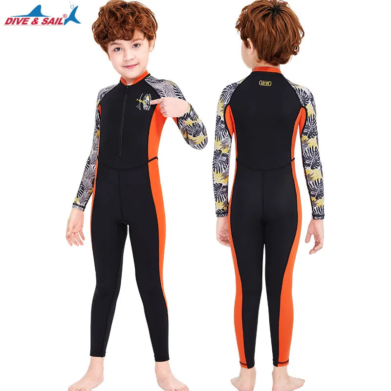 Kids UPF50+ Diving Suit Wetsuits Children's Spandex Wetsuit for Boys Girls Swimming Rash Guard Surfing Kayak Clothes
