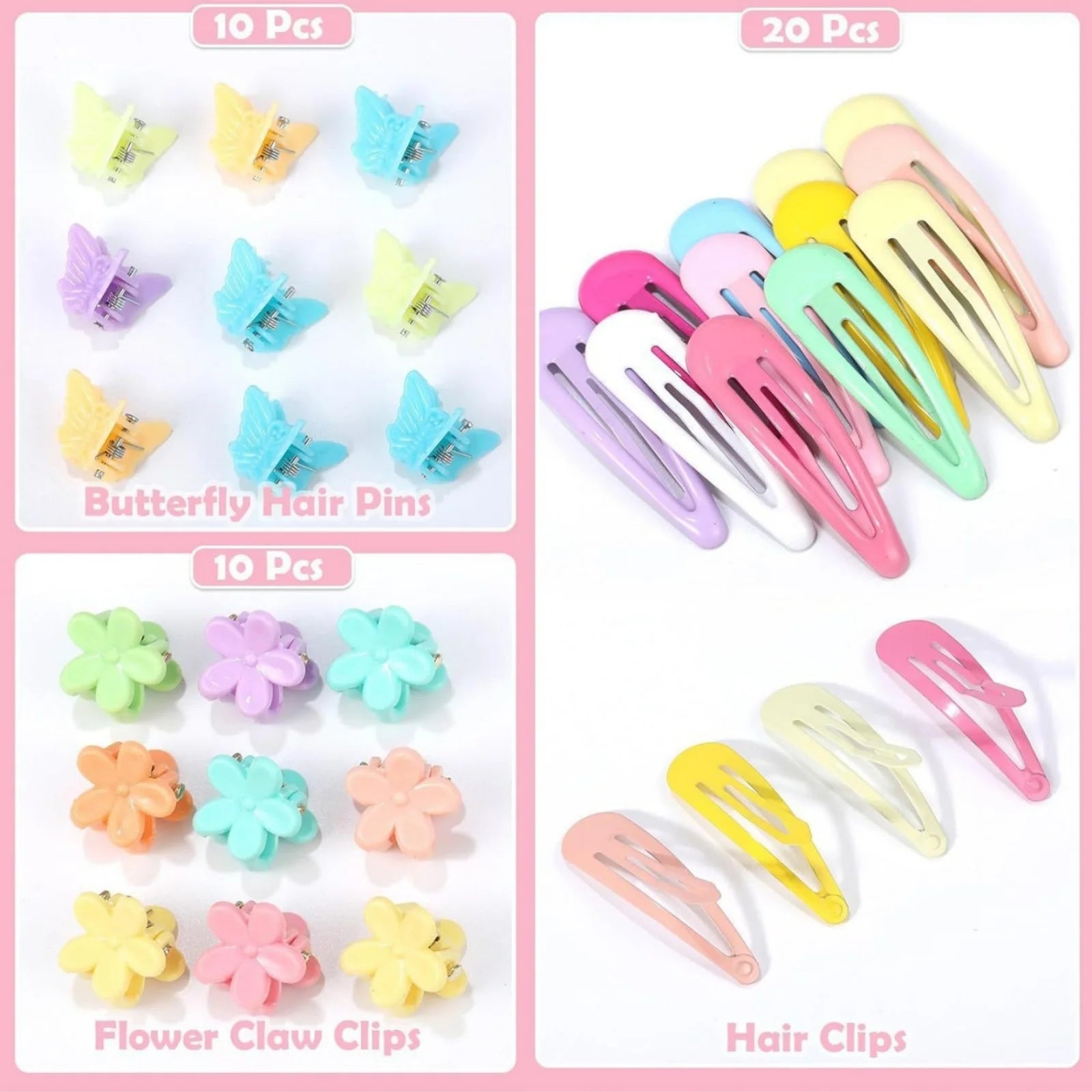 Hair Accessories for Girl, 1543 Pcs Elastic Hair Rubber Bands Set 20 Colors Elastic Hair Ties with Organizer Box Cotton Baby Hai