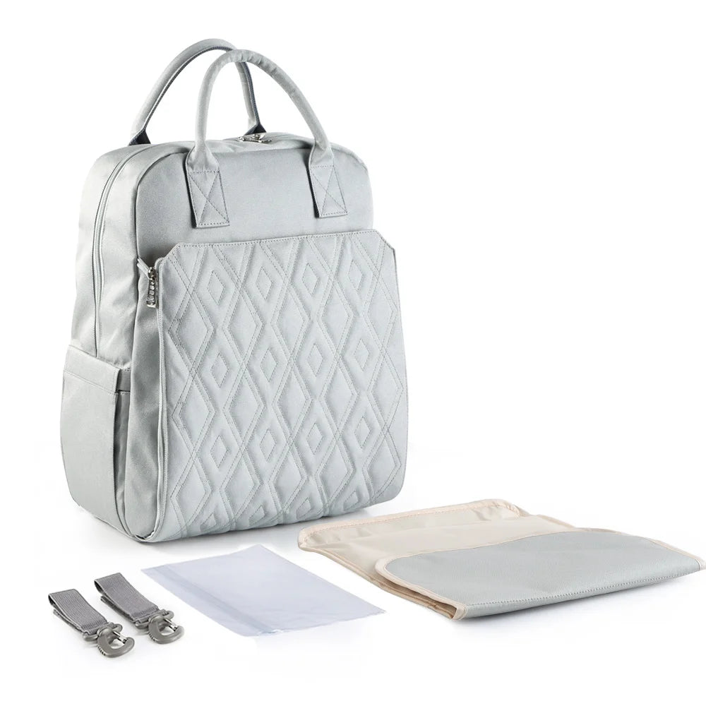 Large Capacity Baby Diaper Backpack That Converts To A Changing Pad for Travel Maternity Nappy Care Bag and Mommy Stroller Bag