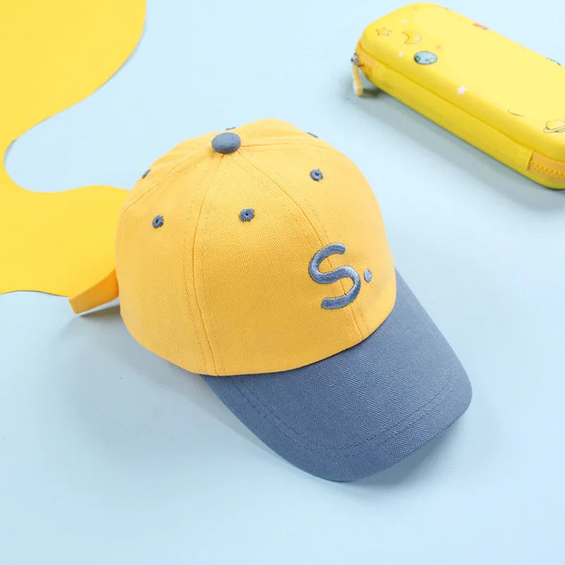 Spring Summer Letter Baby Baseball Cap Fashion Outdoor Sport Kids Sun Hat Adjustable Toddler Boys Girls Peaked Baby Turban Hats