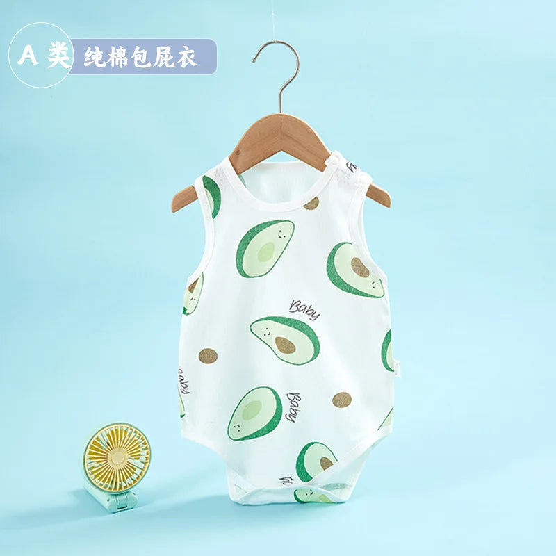 2026 New In Summer Infant Newborn Baby Girls Boys Sleeveless Cloth Cotton Outfits Kids Casual Bodysuits