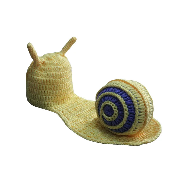 Newborn Photography Outfit Cute Baby Photo Prop Funny Knitted Snail Cocoon Swaddle Wrap