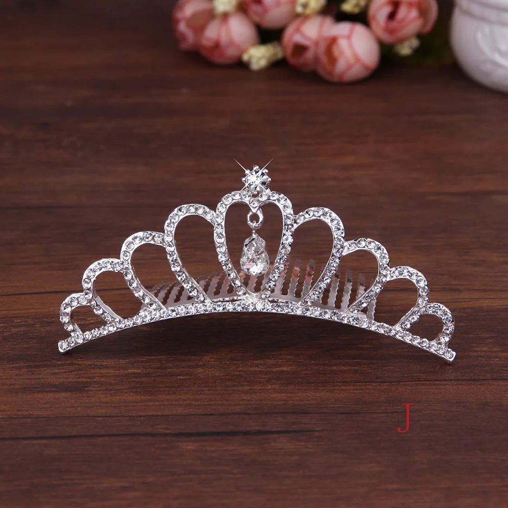 Children Stylish Hair Comb Sweet Headband Tiara Shiny Headwear Wedding  Jewelry Hair  Styling Accessories Fashion Accessories