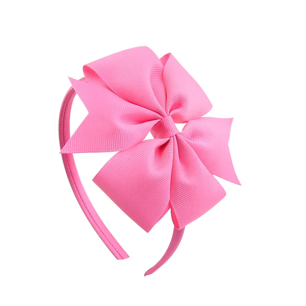 1 Piece Ribbon Handmade Hair Bows Hairbands for Baby Girls 20 Colors Cute Bowknot Solid Headband Headwear Baby Hair Accessories