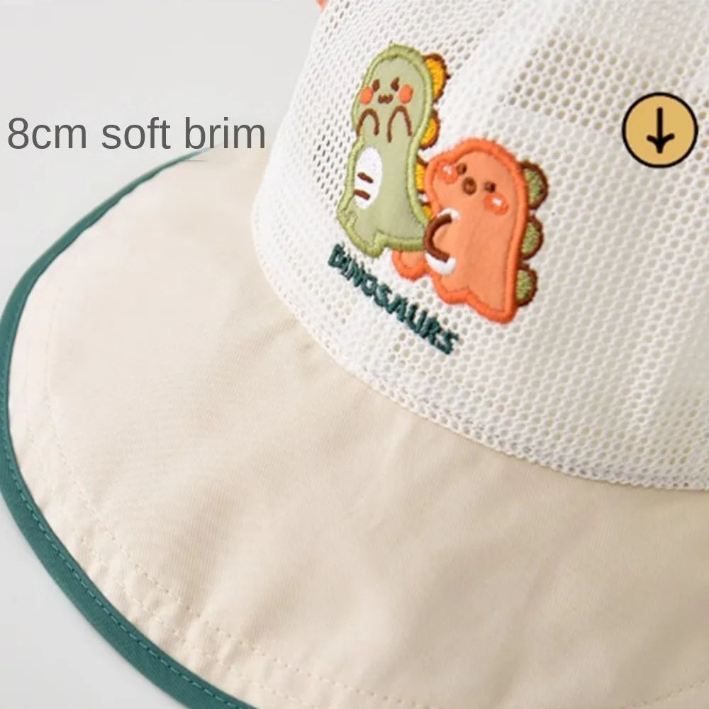 Thin Children's Mesh Basebal Hat Large-Brim Sunshade Kids Summer Sun Hat Korean Style Comfortable Baby Duckbill Hat Outdoor