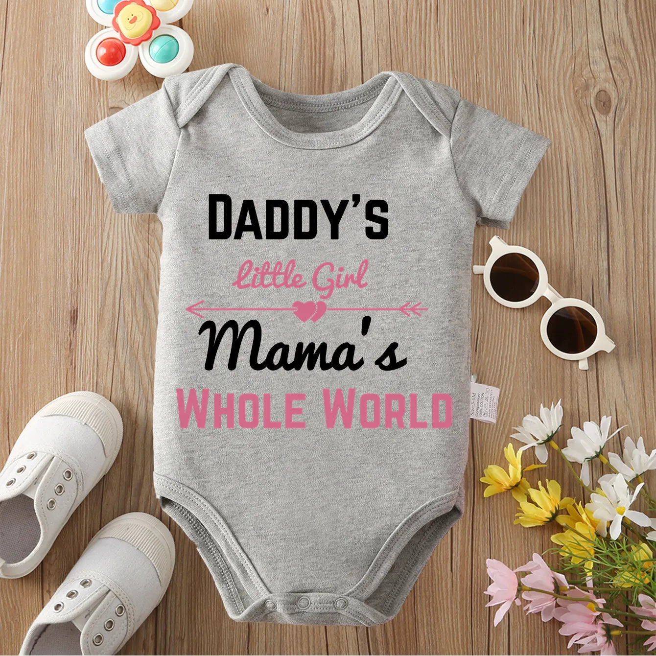 100% Cotton Born Because of Love Exquisite Print Comfortable Cloths Onesie Bodysuit for Baby Jumpsuit for 0 To 12 Months Newborn