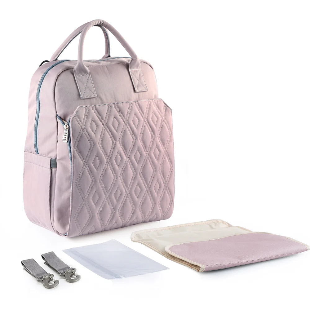 Large Capacity Baby Diaper Backpack That Converts To A Changing Pad for Travel Maternity Nappy Care Bag and Mommy Stroller Bag