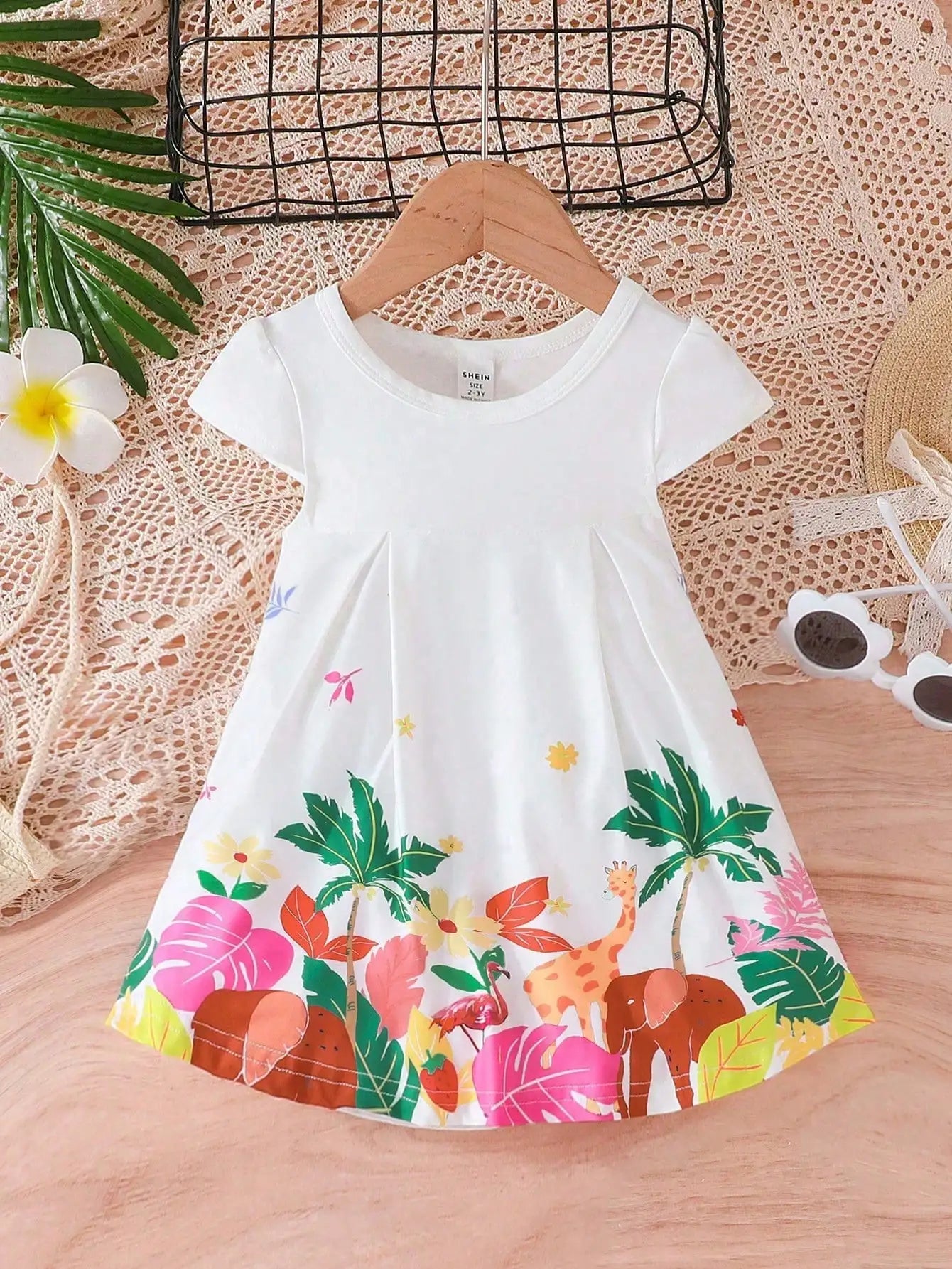 Summer Baby Girl's Sweet Outdoor Dress, Cute Western-Style Chic Casual Skirt, Comfortable And Breathable Holiday Style