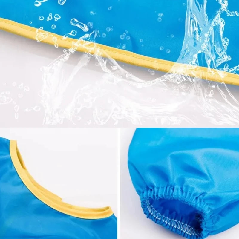 Baby Boys Girls Feeding Bibs Long Sleeve Apron Waterproof for Kids School Painting Drawing Children DIY Art Scraft Smock