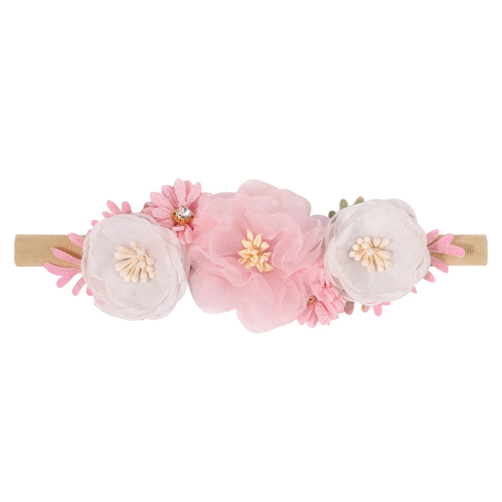 Baby Girl Headband Cute Flower Elastic Hair Band Newborn Head Toddler Headband Headwear Baby Hair Accessories Easter Gifts
