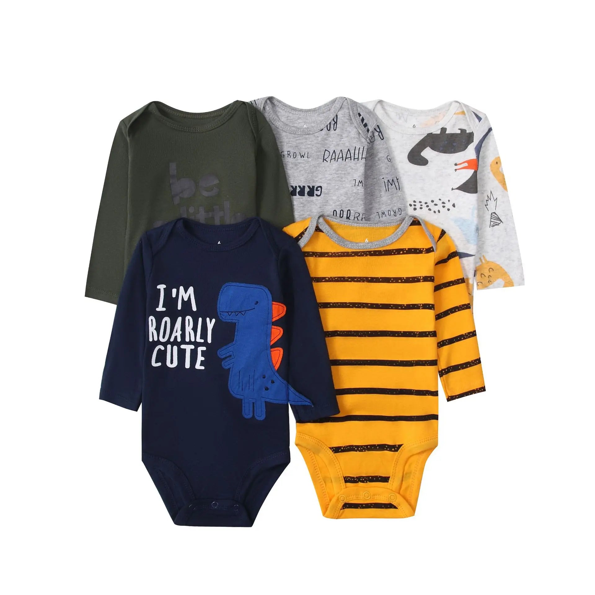 100% Cotton Soft Breathable Baby Bodysuits Long Sleeve Newborn Infant Boys Girls Onesies Rompers Bebe Clothes Baby Shower Gifts